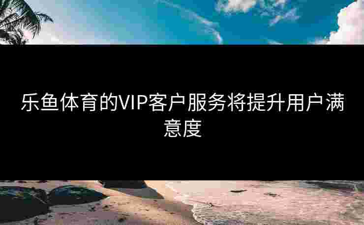 乐鱼体育的VIP客户服务将提升用户满意度