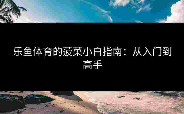 乐鱼体育的菠菜小白指南：从入门到高手